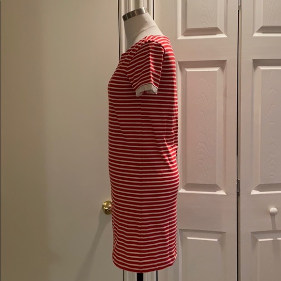 🎉HP🎉 J.Crew Factory Striped Poplin-Trimmed Dress Sz XXS - Picture 5 of 8